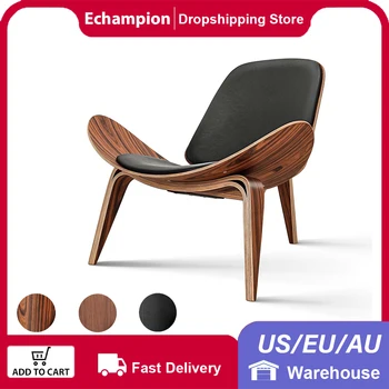 Стол за дневна, точно копие на дървен стол във формата на миди, мебели, стол за почивка, одноместное стол за спални, офис стол за почивка Изображение