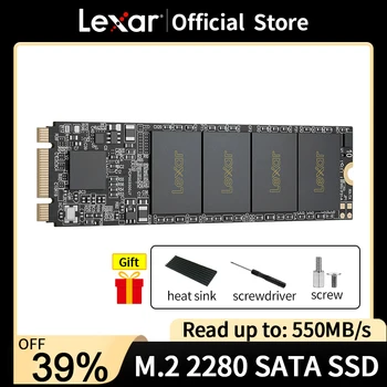Lexar M2 SSD SATA 128 Gb, 256 Gb, 512 Gb M. 2 2280 SSD Вътрешен Твърд диск, Твърд Диск 550 MB/s. За Лаптоп, Настолен КОМПЮТЪР Изображение
