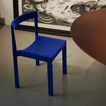 Пластмасови Кухненски кът столове в скандинавски стил за дневната, Модерни бели трапезни столове, минималистичные подови шезлонги, маса за Хранене, комплект Мебели Изображение