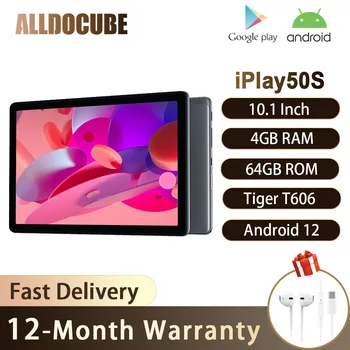 Alldocube iPlay 50-ТЕ Таблет с 10,1-инчов Тигър T606 с чип Android 12 OS 4 GB RAM И 64 GB ROM lte Телефон панел iPlay50S Таблети Изображение