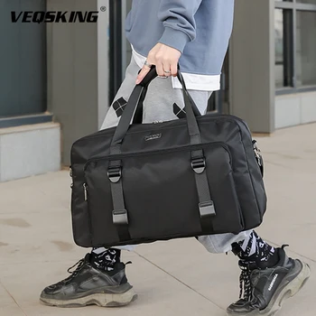 30-литрови мъжки пътни чанти за фитнес, водоустойчива спортна чанта за фитнес, чантата е с голям капацитет, ежедневни спортни чанти за туризъм Изображение