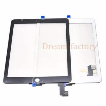 20 броя за iPad Air 2 2-ро поколение A1567 A1566 сензорен екран дигитайзер, Стъклена леща панел на таблета Бял/черен DHL Изображение
