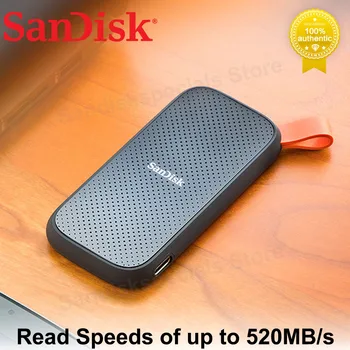 Преносим SSD-памет SanDisk E30 USB 3.2 USB-C Gen2 със скорост на четене и 520 м/с Преносим Твърд диск за Камери за лаптоп Външен Твърд диск Изображение