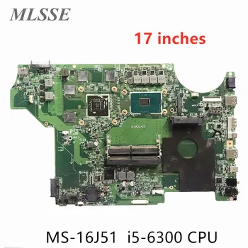 Възстановена дънна Платка за лаптоп MSI MS-16J51 версии1.0 DDR4 с процесор SR2F0 i5-6300 N16P-GX-A2 GPU MB Тестван на 100% Изображение