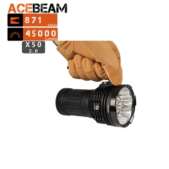 Фенерче ACEBEAM X50 2.0 PD Power Bank с максимална яркост от 45 000 лумена, хвърли 871 м Изображение