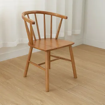 Луксозен Дървени Усъвършенстван Стол За Кафе Трапезария Творчески Скандинавските Столове Modern Relax Sillon Dormitorio Мебели За Хола WXH20XP Изображение