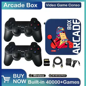 Игрова конзола 64 GB 33000 + Аркадни игри Box 4K HD за PS1/DC/EMI Екран Класическа Ретро Игра конзола Double Battle Изображение