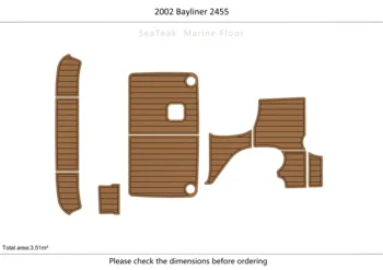 2002 Bayliner 2455 Платформа за плуване в кокпите 6 мм ЕВА, кърлежи ПОЛ, нескользящий мат Изображение