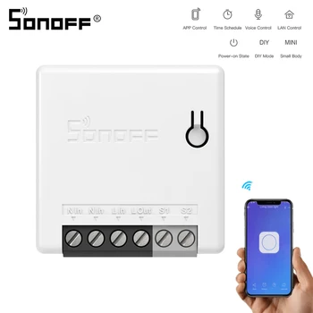 SONOFF MINI/База Двустранен Интелигентен Превключвател Wifi Дистанционно Управление DIY Подкрепа Външен Ключ 10A работа с Google Home Automation Алекса Изображение
