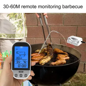 Удобен термометър за печене, прецизно измерване на температура, сонда за барбекю от неръждаема стомана, маслен термометър Изображение