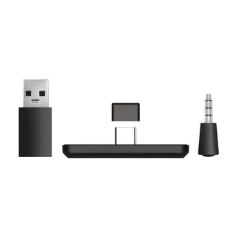 3.5 мм аудио жак 5,0 Безжичен USB адаптер за слушалки, конвертор микрофонного приемник за Ninteno Switch/PS4/PC Изображение