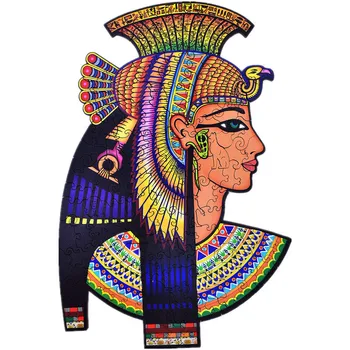 Нови изискани дървени пъзели Древен Египет, загадъчна ярка интелигентна играчка, специални подаръци на фестивал за деца и възрастни Изображение