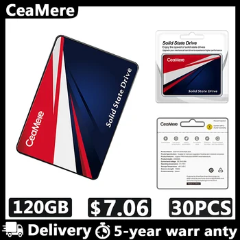 CeaMere Sata 30ШТ SSD 120 GB на SMI Master Controller 2,5 SSD, 128 GB, 256 GB 480 GB се Използва за преносими компютри и настолни компютри Изображение