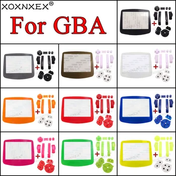1 комплект цветни пластмасови лещи за екрана GBA, гума токопроводящий лепило и набор от бутони за 