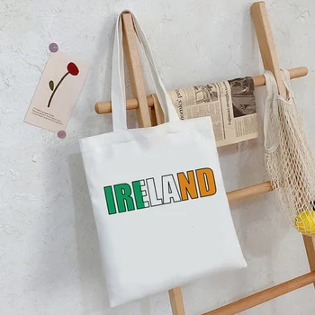 ирландският чанта за пазаруване, чанта за рециклиране, множество чанта bolsa bolsas de tela, холщовая чанта, boodschappentas, bolsa compra sacola дамска чантичка Изображение