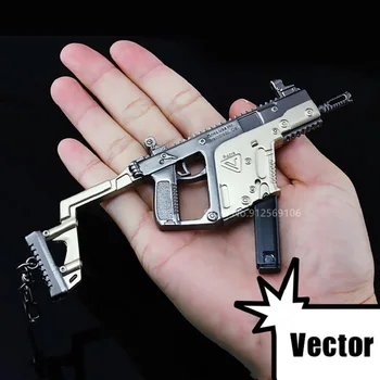 Метален Вектор играчка пистолет-картечница 1:3, миниатюрна 14,5 см, модел 2022, нов висококачествен ключодържател с пистолет, ремесленная окачване, Подаръци за рожден ден Изображение