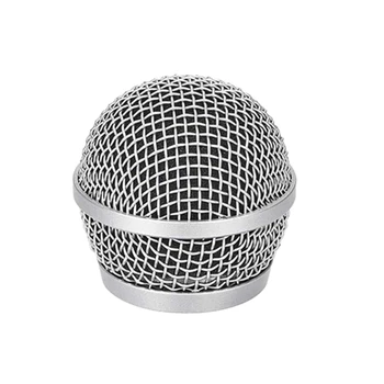 1 бр. професионална висококачествена замяна микрофон решетка с топка глава, окото е подходящ за shure PG48, PG58 Изображение