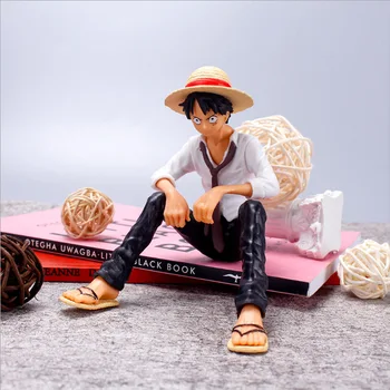 Твърди аниме-фигурка Luffy в седнало положение, фигурка от PVC, са подбрани модел, статуетка, кукла, играчка за подарък за рожден Ден Изображение