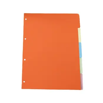 Пластмасова папка формат А4, Разделители индекси, цветна подложка от полипропилен, листове формат А4, с дупки за дневник, Разделители на файлове, формат А4, Папки Изображение