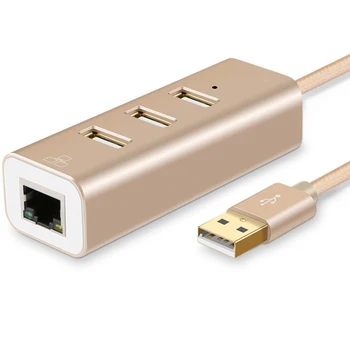 USB ethernet adapter-хъб USB 2.0 адаптер кабелен концентратор за win10/8/7/ XP/Mac. OS. RTL8152 на чипсета Realtek Изображение