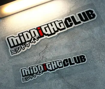 Японската стикер Midnight Club Drift Japan JDM Автомобилни Стикери Светлоотразителни винил Състезателни стикери за Декорация на прозорци на колата Изображение