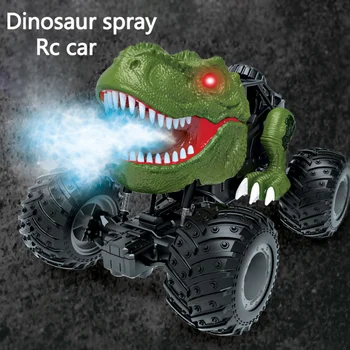 Играчки радиоуправляеми автомобили с динозавром, 2.4 Ghz, 360 °, състезателни альпинистский suv 4WD, чудовище-писта за деца, малки момчета и момичета Изображение