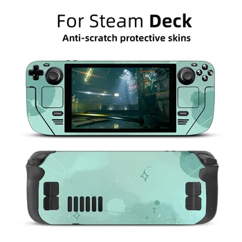 Винил кожа стил, Лъки Green за конзолата Steam Deck, пълен комплект защитни стикери за конзолата на Valve, етикети премиум-клас Изображение