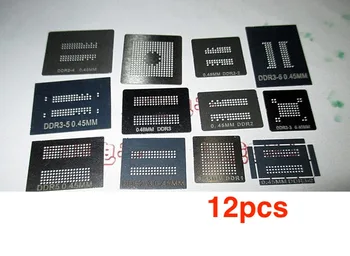 12 бр. чип за видео памет DDR1 DDR2, DDR3 DDR5 BGA DDR с химикалка засаждане, определени стоманени мрежи Изображение