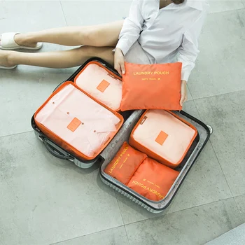 Гореща разпродажба, нова пътна водоустойчива чанта за съхранение, классифицированная чанта за съхранение на преносим дрехи за пътуване, чанта за съхранение на багаж, шест теми Изображение