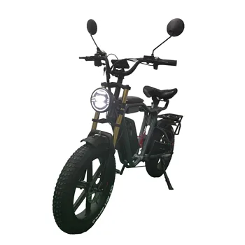 20-Инчов велосипед с дебели гуми, литиева батерия 48v22ah, моторни 48v 1000w, електрически хибриден велосипед Изображение