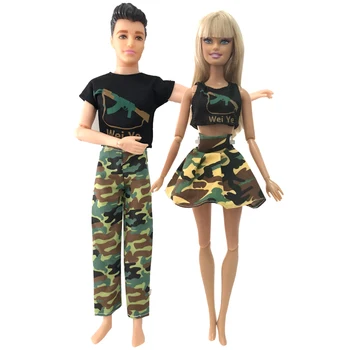 NK 2 комплекта, микс, ежедневни стоп-моушън двойка, модерно рокля, ежедневни дрехи за Барби, аксесоари, кукла за кукли Кен, играчка, подарък за рожден Ден Изображение
