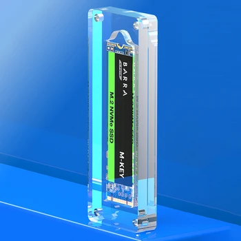 Мини кутия За Съхранение на твърдия Диск, Прозрачен Капак на Твърдия Диск, Магнитна Преносим Обвивка на M. 2 (22X30-80 мм) SSD за по-M. 2 SATA SSD NVMe Изображение