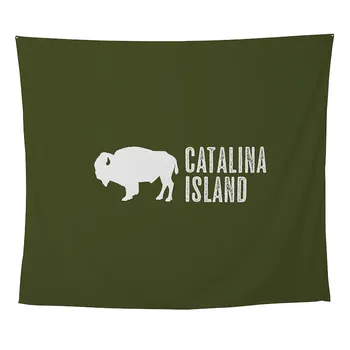 Бизон: Остров Каталина Стенен гоблен с шарени насекоми, украса за стаите, хавлии за баня, мат, подвесное одеяло Изображение