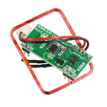 UART 125 khz EM4100 RFID карта, Модул за Четене на Идентификатор на Ключ RDM6300 (RDM630) За Arduino Изображение