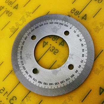 Диаметър: 60 мм вътрешен отвор: 25 мм, дебелина: 2 mm, 360-градусная сверхмалая скала, диск от неръждаема стомана Изображение