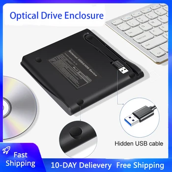 12,7 мм USB 3.0 DVD-диск Външни Оптични Устройства Корпус SATA-USB Външен Калъф За Лаптоп, преносим компютър, без да Има Изображение