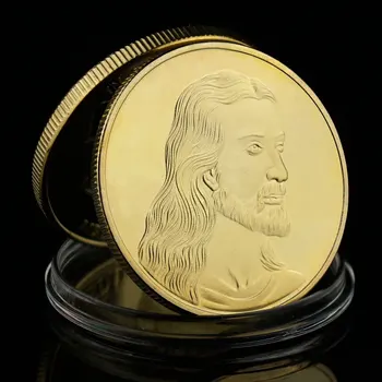Тайната вечеря позлатена монета 40 мм Възпоменателна монета на Исус Изображение