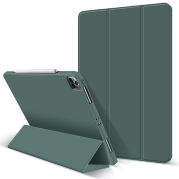 За iPad Pro 11 Case 2020 Хитър Калъф с Притежател на Молив, Тънка Сгъваема Поставка, Лека Делото от TPU за iPad Pro 11 2020, Калъф Funda Изображение
