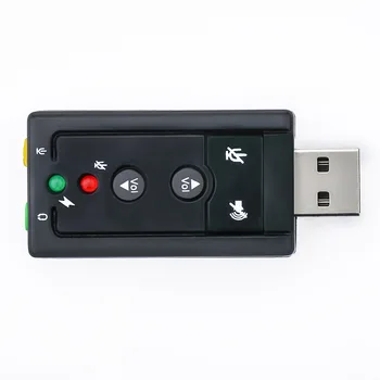 100шт 7.1 Външна звукова карта USB USB към Конектора 3,5 мм Адаптер За Слушалки Аудио Микрофон Звукова Карта За Mac, Win XP 7 8 Android Linux Изображение