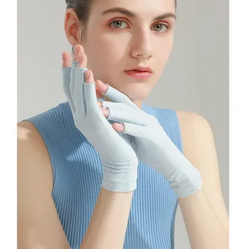 Ръкавици със защита от UV гел, UV-Маникюр без пръсти, led лампа за дизайн на ноктите, Сешоар за нокти, Ръкавици за защита на ръцете Изображение