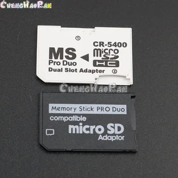 Четец на карти с един и два слота, 1 бр., Ново устройство за четене на карти памет Micro SD SDHC TF to MS Memory Stick Pro Duo адаптер PSP Карта Изображение