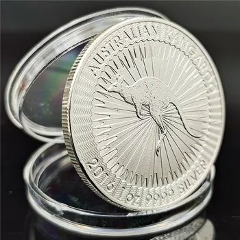 Немагнитные Австралийски сребърни монети с тегло 1 унция.999, 2016, Реплика на животното Кенгуру, Една Трой унция, Сувенирни подаръци Изображение
