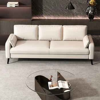 Уютен луксозен диван в хола L-образна форма, изчистен европейският диван за един мързелив всекидневна, Модерна спалня Muebles Para Hogar Decoration Изображение