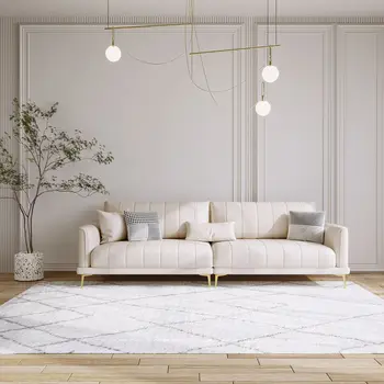 Кожен диван celebrity Net ins, лесно лукс, съвременна скандинавска хол, малък блок, бял диван за трима души, дизайнерски мебели Изображение