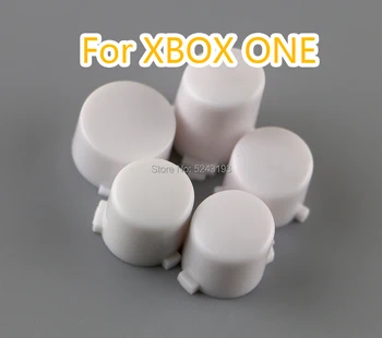2 комплекта бяла пластмасова обвивка ABXY + водачи на бутона за безжичен контролер Xbox One xboxone ABXY Buttons министерството на отбраната Kit Изображение