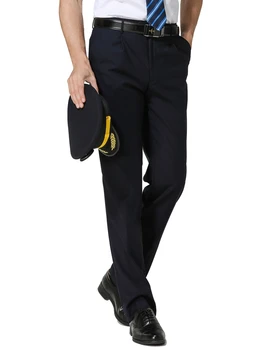 Пилот Капитан Униформи охрана прави панталони мъжки бизнес офис панталони Летни дрехи включване на тънки костюмные панталони Изображение