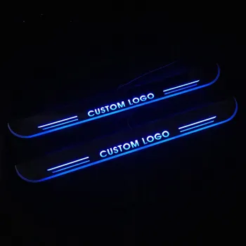 Led подсветката педалите на колата с логото на поръчка за Kia X ceed е Xceed 2019 2020 Pathway Welcome Scuff Светлини Дръжки на степер лампи Изображение