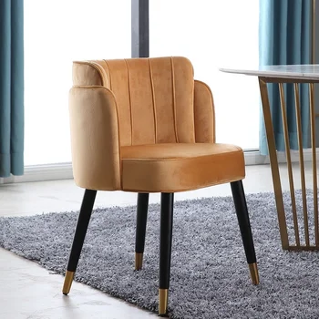 Стол с Модерен Дизайн, Стол за медитация, Луксозно Офис стол с мека тапицерия, Метални мебели, скандинавските минималистичные шезлонги, Мебели за дома Изображение