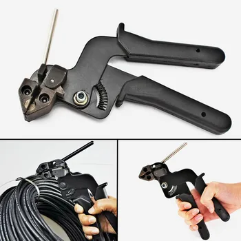 Многофункционален тежкотоварни инструмент за кабелна основата от неръждаема стомана, клещи, клещи, устройството за обтягане, нож за ръчно закрепване на кабелни превръзки Изображение
