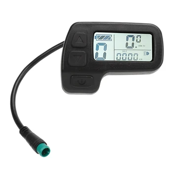 24 36 48 В Универсален електрически LCD дисплей с водоустойчив конектор, м за показване на данни за електрическото колело Изображение